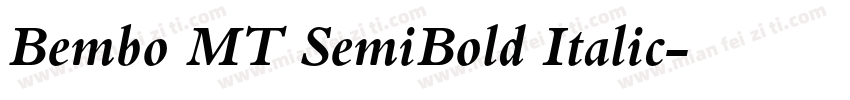 Bembo MT SemiBold Italic字体转换